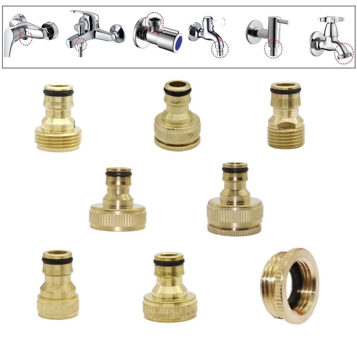 Spoke Nipple Brass - Резьбовой латунный соединитель для крана, 1/2