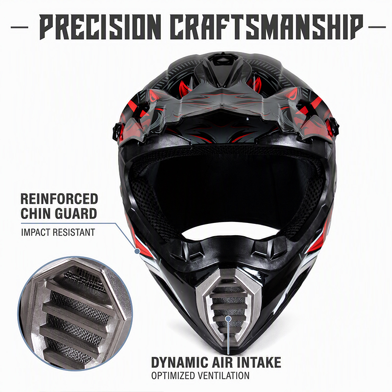 Мотошлем Uchoose для взрослых, – обзор и цена Mountain Biking Full Face Helmet