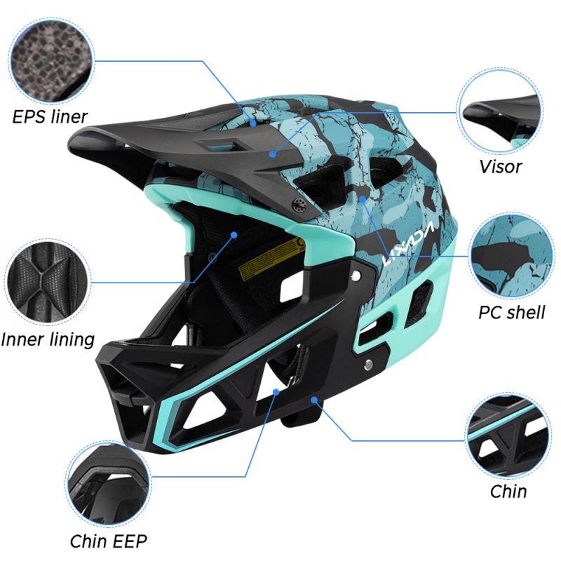 Шлем горный Полнолицевой для в – обзор и цена Mountain Biking Full Face Helmet